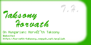 taksony horvath business card